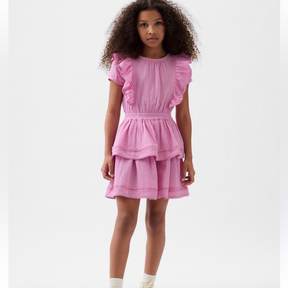 Gap Pink Ruffle Kids Dress, size XL